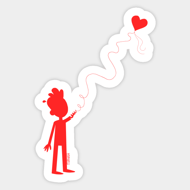 Unraveling Heart Sticker by Mitchell2099